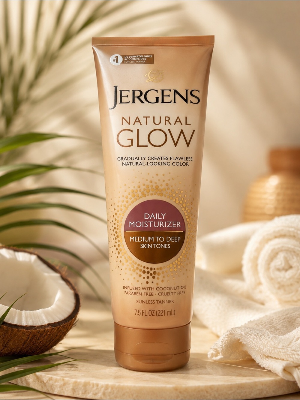 Jergens Natural Glow Daily Moisturizer - Medium to Deep Sunless Tanning (Bronze)